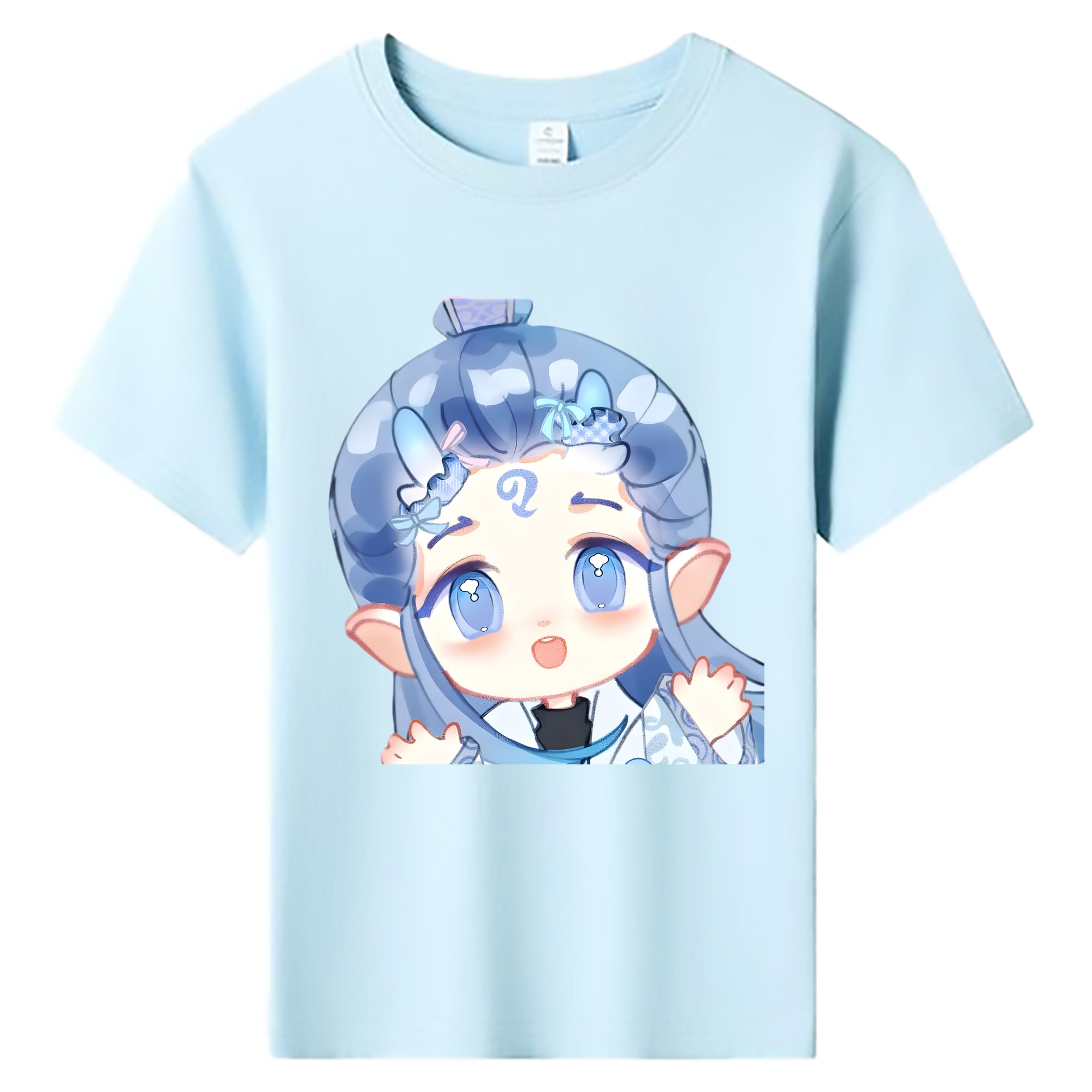 （画像用） Ne Zha 2 ナタ 魔童の大暴れ 綿100％キッズTシャツ（フロントプリント）